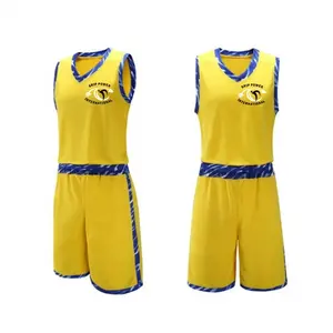 空白最新最佳升华可逆定制篮球球衣设计，迷彩廉价篮球球衣制服