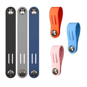 新产品创意2024促销礼品硅胶磁性电缆绕线带电缆扎带收纳器USB电缆耳机夹