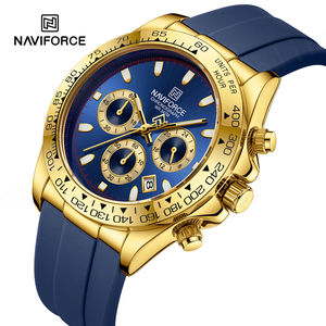 Reloj NAVIFORCE 8054 de Cuarzo para Hombre, Deportivo, Caja de Aleación, Correa de Acero Inoxidable y Silicona, Cronógrafo de Lujo, Fecha, Resistente al Agua - Product Image 1