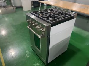 Cuisinière à gaz domestique de 24 pouces, 4 brûleurs, four à convection de 2,37 pi3, autoportante, en acier inoxydable - Product Image 5