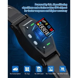 ปลอกคอสุนัข Lincae GPS กันน้ำ IPX7 ติดตามตำแหน่งสัตว์เลี้ยงแบบเรียลไทม์ พร้อม Wifi และหน้าจอ LCD สำหรับใช้งานกลางแจ้ง - Product Image 5