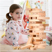 Tour empilable en bois personnalisée blocs de construction en bois bricolage jeu de dominos enfants développement nombre blocs jouets