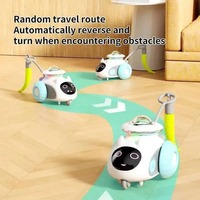 Jouet télécommandé pour chat, voiture électrique interactive avec LED, jouet automatique rechargeable pour chaton, jouet d'exercice mobile pour animaux de compagnie d'intérieur, pour chien