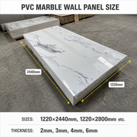 Plaques en PVC Légères Effet Marbre, Panneaux Muraux en PVC Effet Marbre pour la Décoration Murale, Idéales pour les Téléviseurs et les Projets de Bricolage Domestique