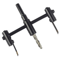 Mini perceuse circulaire à bois réglable, 30-300mm, scie à trous en plastique, Kit de coupe-mèche outil de perçage pour aluminium