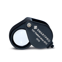 Smartpro H14 Diamond Loupe 14x Magnification Handheld Mini Folding Magnifier Jewelers Magnifying Triplet Lens Loupes for Jewelry