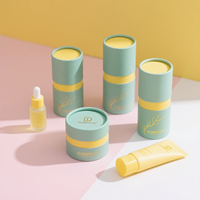 Récipient cadeau en carton sûr écologique personnalisé bouteille de maquillage haut de gamme emballage en tube de papier cosmétique