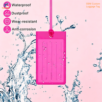 Étiquette de bagage personnalisée en silicone, fabriquée sur mesure par un fabricant OEM, étiquette de valise personnalisable, écologique, en plastique recyclé
