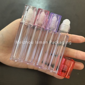 ISMAN Botella Roll-on Cuadrada de 7ml para Aceite Labial, con Tapa Transparente, Rosa, Morado, Rojo, Vacía, para Líquidos Esenciales, Sueros, Masajes, Vial, Embalaje al por Mayor - Product Image 4