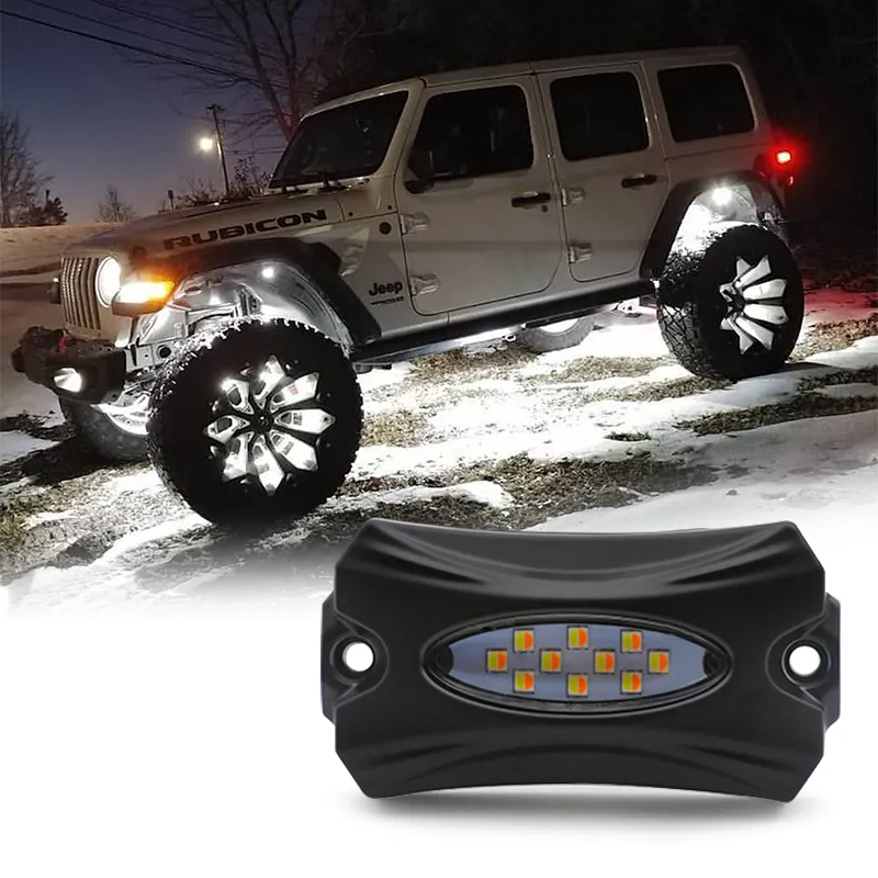 8 Pods RGB LED Rock Lights Waterproof Neon LED Light Kit For Cars Off Road Truck SUV