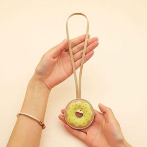Ins Style Cartoon Pu Leather Cute <b>Bag</b> <b>Charm</b> Kawaii Donut Keychain Handbag Backpack Decor Gift - Product Image 5