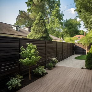 Su misura <span class=keywords><strong>legno</strong></span> materiale composito di plastica WPC pannelli di recinzione e <span class=keywords><strong>pali</strong></span> 6ft h x8ft w vinile <span class=keywords><strong>legno</strong></span> plastica privacy - Product Image 6