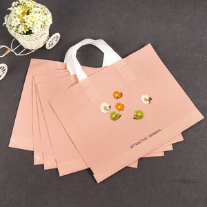 Thank You Bags for Business Plastic Shopping Bags With Soft Loop Handle clothing shopping plastic bag
