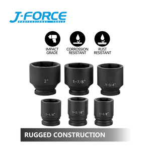 21 buah Set soket kunci pas dampak udara 3/4 inci Set soket dampak Sae 6-Point konstruksi kasar Cr-V Set soket Drive - Product Image 6