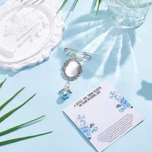 Épinglette PLIGREAT en métal bleu avec strass pour bouquet <span class=keywords><strong>de</strong></span> mariée, cadeau idéal pour mariage et enterrement <span class=keywords><strong>de</strong></span> vie <span class=keywords><strong>de</strong></span> jeune fille - Product Image 5