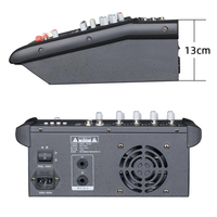 Mezclador de Audio USB Profesional Mini Metálico Lane PMX-402D de 4 Canales con Efectos de Retraso y Mezcla Integrados, Bluetooth para DJ de Escenario