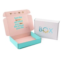 Nouvel arrivage de maquillage rose pour cils pliants en carton ondulé avec logo d'expédition personnalisé pour emballage de cosmétiques pour crème pour les yeux