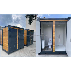 캠핑을위한 샤워가있는 현대 야외 모바일 화장실 캐빈 스틸 및 샌드위치 패널 이동식 화장실 - Product Image 4