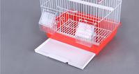 Cage de reproduction pliable personnalisée colorée pour perroquets et canaris avec plateau en plastique et emballage en boîte
