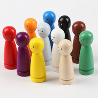 Muñecos de Madera de Abedul Resistentes, Personalizables, para Pintar, sin Acabado, Figuras de Madera Pequeñas