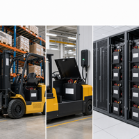 Batterie liquide 48V 32Ah 1536Wh NMC avec BMS intelligent, 800 cycles, 0~45°C, personnalisée pour chariots élévateurs électriques, transpalettes, AGV