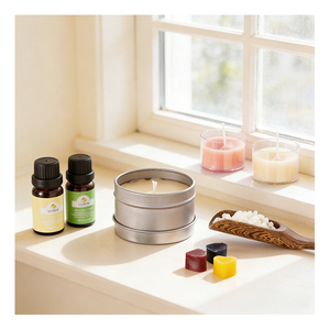 Luxury <b>Candle</b> <b>Making</b> <b>Kits</b> Jar Packaging White Lid Aromatherapy Soy Blend Wedding Favor Boutique Showcase Collection Deluxe - Product Image 2