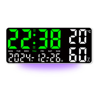 Horloge murale LED multifonctionnelle, affichage de la température, calendrier hebdomadaire, Reloj De Pared, horloge numérique de table, réveil numérique de bureau