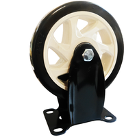 Roue pivotante industrielle en PVC noir de 3, 4 et 5 pouces, roulement à billes, pour chariot – Fournisseur d'usine