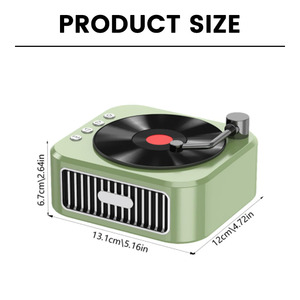 Altavoz Bluetooth Retro, reproductor de música Retro clásico, sonido estéreo, decoración portátil, Mini altavoces, reproductor de música de viaje - Product Image 2