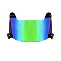 Masque de football américain, visière de casque de rugby, logo personnalisé, différentes tailles, cambrure, lunettes de protection, large champ de vision pour les jeunes et les adultes