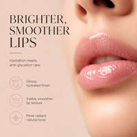 Sérum Lèvres Anti-Glycation Végan Sans Logo 5 Couleurs Baume à Lèvres Brillant Gloss Longue Durée Hydratant Soin des Lèvres 15ml
