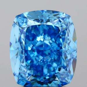 Diamante Azul Cultivado en Laboratorio de 2.08ct |   Vibrante y Elegante |   VS1 |   Cushion Modified Brilliant, Certificado por IGI, 2.08 Quilates, Azul Intenso Fantasía - Product Image 1