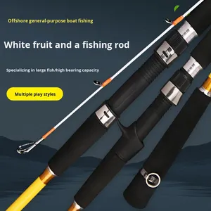 Canna da Pesca in Carbonio Bianco a 2 Pezzi, Misure 30-40, per Pesca a Traina in Mare/Acque Costiere, Lancio a Lunga Distanza e Croaker Giallo - Product Image 1