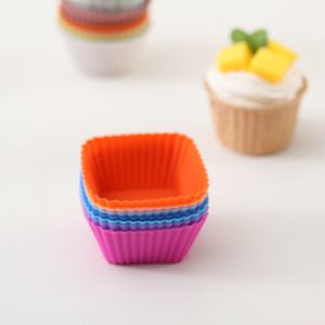 Nouveau Silicone Cupcake Mini Muffin 12 Pcs Avec Silicone Doublures Tasse Moule Rectangle Silicone Cuisson - Product Image 2