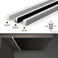 Mini profilés en aluminium LED ultra-minces pour armoire, bande lumineuse encastrée, canal invisible, diffuseur laiteux, éclairage de panneau de placard, éclairage de barre