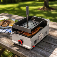 Gril à poulet au gaz robuste en acier inoxydable, machine de cuisson commerciale à pression simple pour la restauration