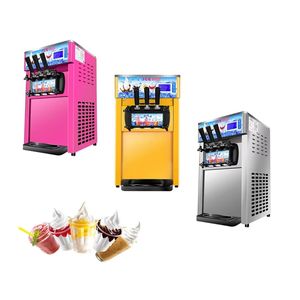 Machine à glaces molles commerciale 3 saveurs, machine à gelato et yaourt glacé pour café, restaurant, boutique - Product Image 3
