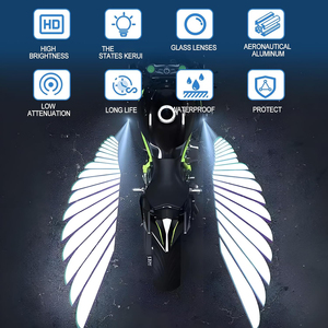 Ailes d'ange de projection pour moto en gros, accessoires de modification décoratifs pour moto, lumières LED en forme d'ailes d'ange pour moto - Product Image 6