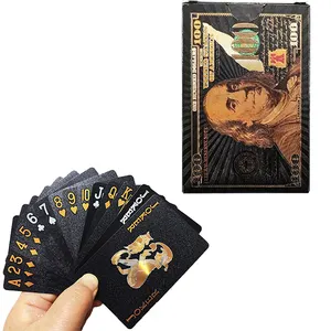 카지노 등급 맞춤형 포커 카드 플라스틱 인쇄 점자 놀이 카드 Cmyk 도매 방수 PVC 플라스틱 카드 놀이 카드 금