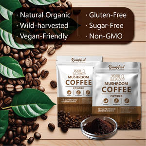 Café de Hongos Rainwood en Polvo 10 en 1, Extracto Orgánico de Fructífero de Hongos, Café Arábica - Product Image 4