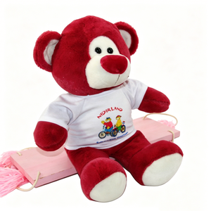 Oso de peluche rojo intenso, suave y esponjoso, personalizado, oso de peluche clásico unisex para habitación infantil - Product Image 2