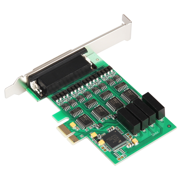 MMUI RS-422/485 Multi-Drop Solution 4-Port PCIe Card XR17V354 Chipset 15KV ESD Protection Green Stock Factory Automation PLC
