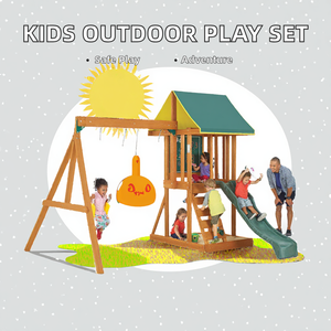 Équipement de terrain de jeu extérieur pour enfants Harmony : toboggan, mur d'escalade, balançoire, parcours d'aventure, ensemble de jeux en plastique non gonflable - Product Image 2