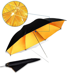 Photographie 2 en 1 33 "Réflecteur parapluie noir et <span class=keywords><strong>doré</strong></span> pour studio photo - Product Image 2