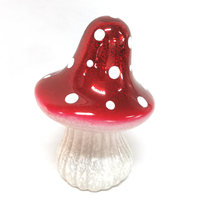 Bougeoir en verre champignon lanternes lampe Noël verre ornement décor couleur changeante led champignon lumière