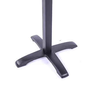 Base de Mesa Metálica en Forma de Cruz Negra 520x520xH720mm, Mueble de Restaurante Resistente, Diseño Industrial, Apariencia Moderna - Product Image 3