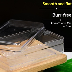 Boîte d'emballage rectangulaire transparente de 18 cm, qualité alimentaire, en plastique rigide, vide, pour la conservation de viande séchée, de bœuf séché ou de porc séché. - Product Image 4