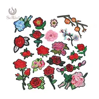 cartoon flower applique embroidery cloth patch