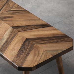 Juego de mesa de centro de nogal en espiga, juego de mesa auxiliar de madera moderna de mediados de siglo, mesa anidada, sala de estar minimalista - Product Image 1