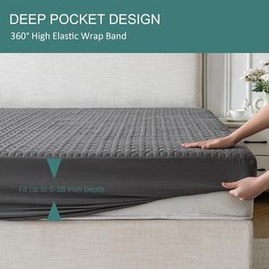 Protège-matelas imperméable en microfibre avec couche TPU - Housse <span class=keywords><strong>de</strong></span> <span class=keywords><strong>lit</strong></span> respirante anti-acariens - Certifié Oeko-Tex - Vente en gros - Product Image 5